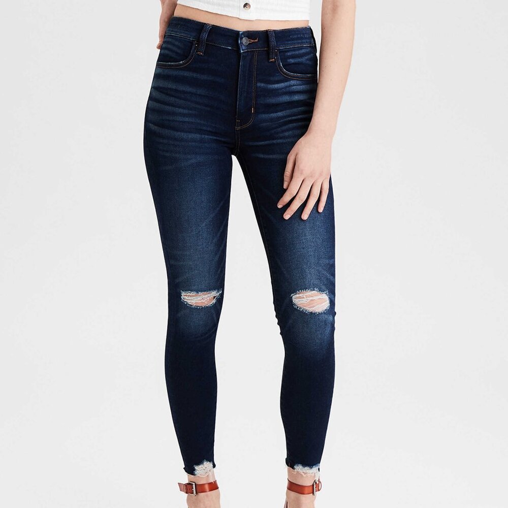 Ripped Denim Jegging (Petite)